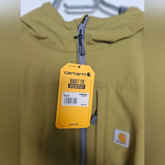 Carhartt Men's Olive and Gray Jacket - Picture 5 of 5